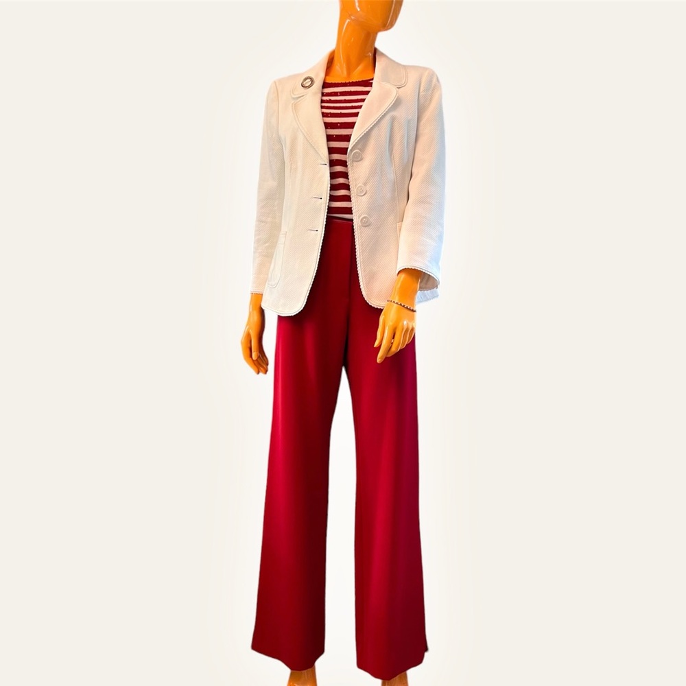 MANIGANCE Leather Waist Trousers